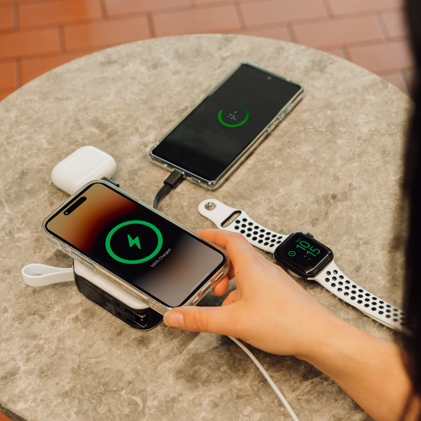 5- in 1 Travel Power Bank- Charge faster